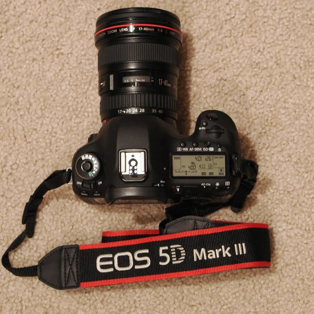 Canon 5Diii DLSR Camera and Lens